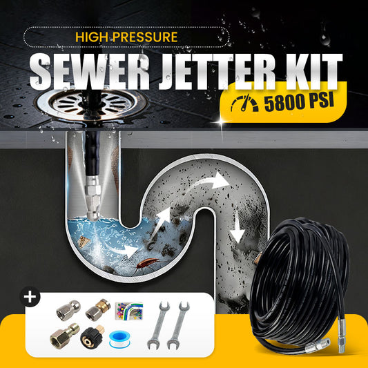 💦 69% OFF INSTANT! 🚿 5800PSI Sewer Jetter Kit - High-Pressure Nozzle & Hose for Clogged Drains/Pipes, Compatible with Most Pressure Washers 🔧📦