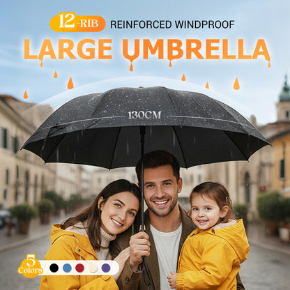 📢  HOT SALE 50% OFF ☔12-Rib Large Foldable Windproof Umbrella