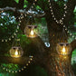 Vintage Metal Solar Lanterns 2PCS Upgraded Hanging Solar Lights Waterproof Outdoor Decorative Lights for Garden Yard Patio Pathway Solar Security Lights