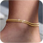 💜Ladies~ This limited-time special!💜Dainty Layered waterproof anklet✨Buy 2 pairs and get 1 pair free for a limited time~ The more you buy, the more you earn!
