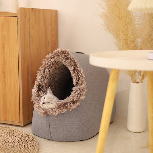 💥Hot sale 🐾Winter Warm Pet Cave Bed