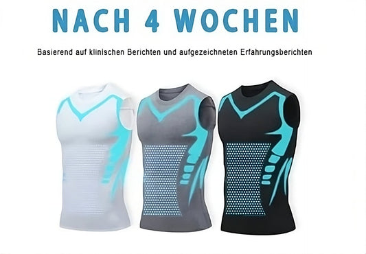 💪 rouvenor® Ion-Infused Shaping Vest – Compression and cooling – Body shaping, sleeveless – Invisible under clothing 🕶️