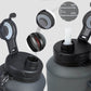 Silicone foldable anti drop sports portable water bottle