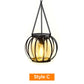 Vintage Metal Solar Lanterns 2PCS Upgraded Hanging Solar Lights Waterproof Outdoor Decorative Lights for Garden Yard Patio Pathway Solar Security Lights