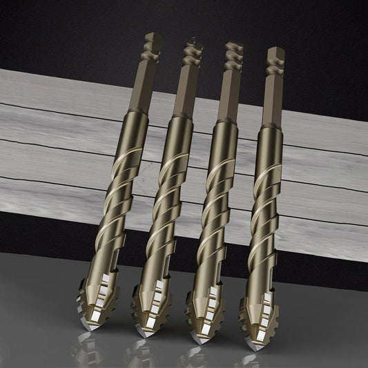 🔥【2025 Latest R&D👉Four-Flute Sawtooth Eccentric Drill Bit 4-PCS Set💥Non-destructive drilling of tile, glass, marble, concrete, stainless steel drill bits❗❗❗