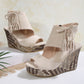🔥Summer Hot Sale-50% Off🩷Women's Tassel Open Toe Platform Wedge Sandals