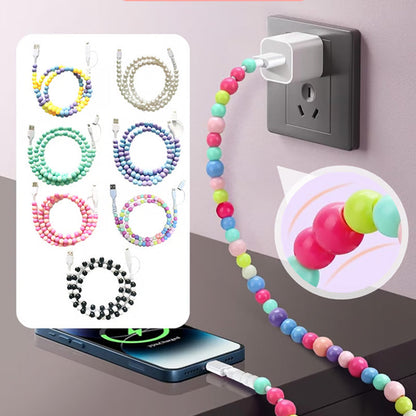 🔥New Hot Products🔥2-In-1 USB to Type-C ＆ Lighting Beaded Charging Cord🌈