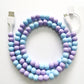 🔥New Hot Products🔥2-In-1 USB to Type-C ＆ Lighting Beaded Charging Cord🌈