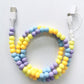 🔥New Hot Products🔥2-In-1 USB to Type-C ＆ Lighting Beaded Charging Cord🌈