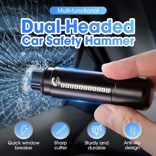 🔥Hot New Products🔥Multi-Functional Dual-Headed Car Safety Hammer💥Out and about driving essentials!