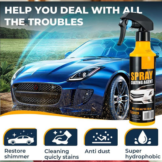 💥 Limited Time Deal! 3-in-1 SiO₂ Ceramic Quick Coat Spray – Instant Gloss, No-Streak Finish & Hydrophobic Shield