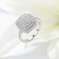 💖LAST DAY SALE 50% OFF!!✨Brilliant Double Halo Square Ring for Women