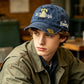 Distressed American Flag Embroidered Cap