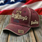 Distressed American Flag Embroidered Cap