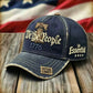 Distressed American Flag Embroidered Cap