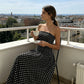 ✨ Women's Polka Dot Strapless Dress - Elegant Vacation Essential! ✨