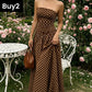 ✨ Women's Polka Dot Strapless Dress - Elegant Vacation Essential! ✨