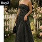 ✨ Women's Polka Dot Strapless Dress - Elegant Vacation Essential! ✨
