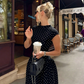 Women’s Elegant Polka Dot A-Line Dress